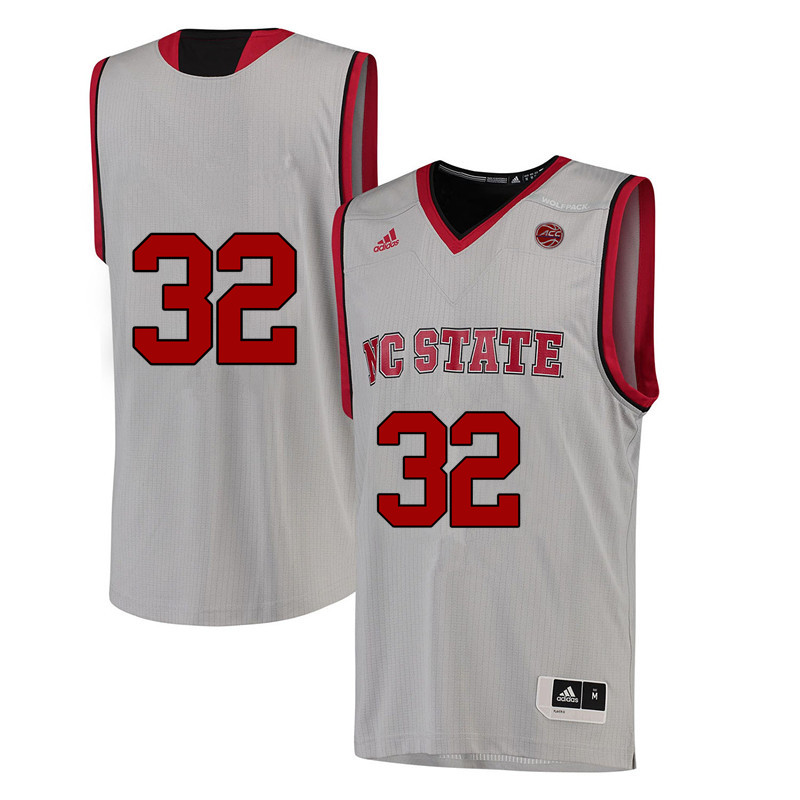 Men #32 Akela Maize NC State Wolfpack College Basketball Jerseys-White - Click Image to Close
